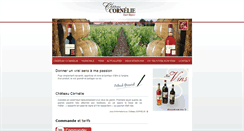 Desktop Screenshot of chateau-cornelie.com